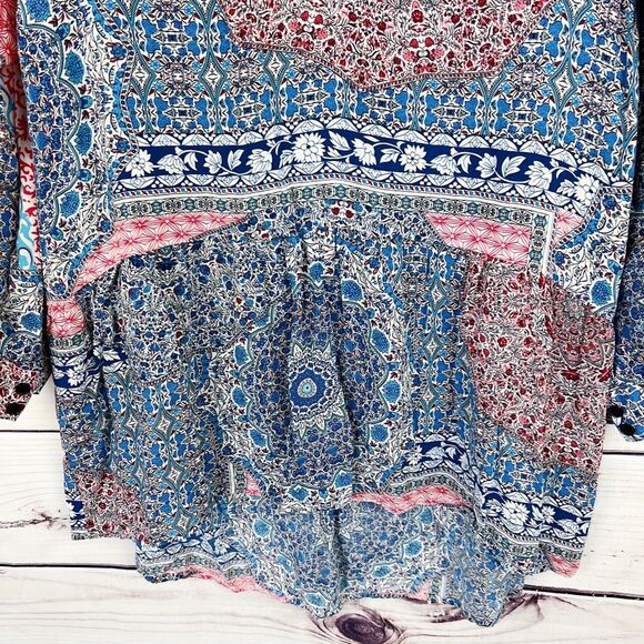 Sanctuary Bohemian Patchwork Ruffle Dress Sz Small - Picture 4 of 5